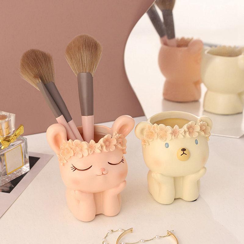 Cute Animal Planter for Succulents Air Plants Funny Flower Pots Fairy Garden Decor Figurines Pencil Holder Home Table Decoration
