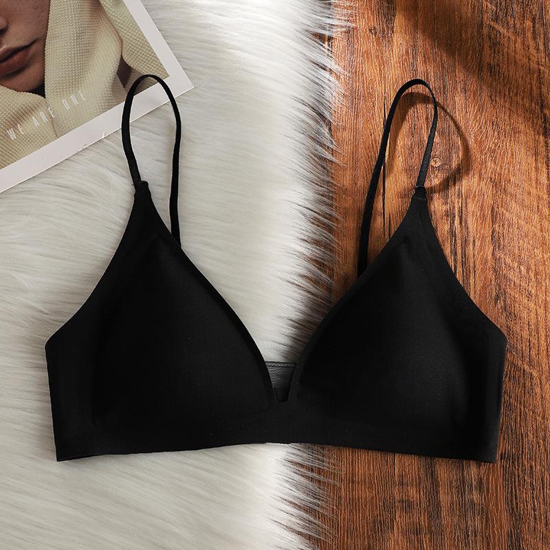 Original, seamless thin ice silk cool and breathable small-breasted underwear for women without steel ring anti-sagging breast bra cover