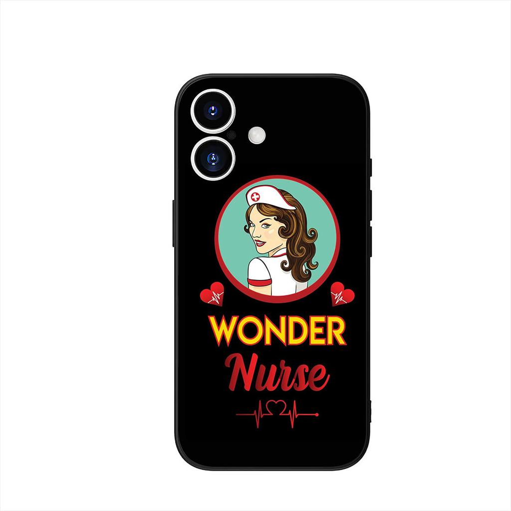 Nurse Queen Doctor Hero Fight Phone Cover Case for Apple iPhone 16 15 14 Plus 13 12 Mini 17 Pro Max + 16E Air 16+ ProMax Casing
