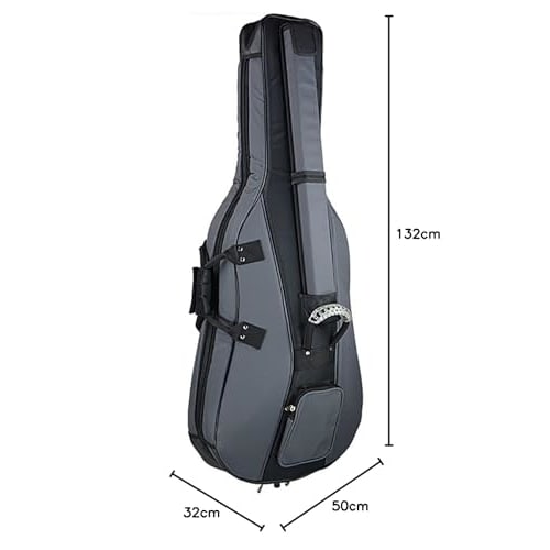 Cello Gig Bag, 4/4 Full Size, Padded, Durable, High-Strength Double-Shoulder Cello Bag (A)