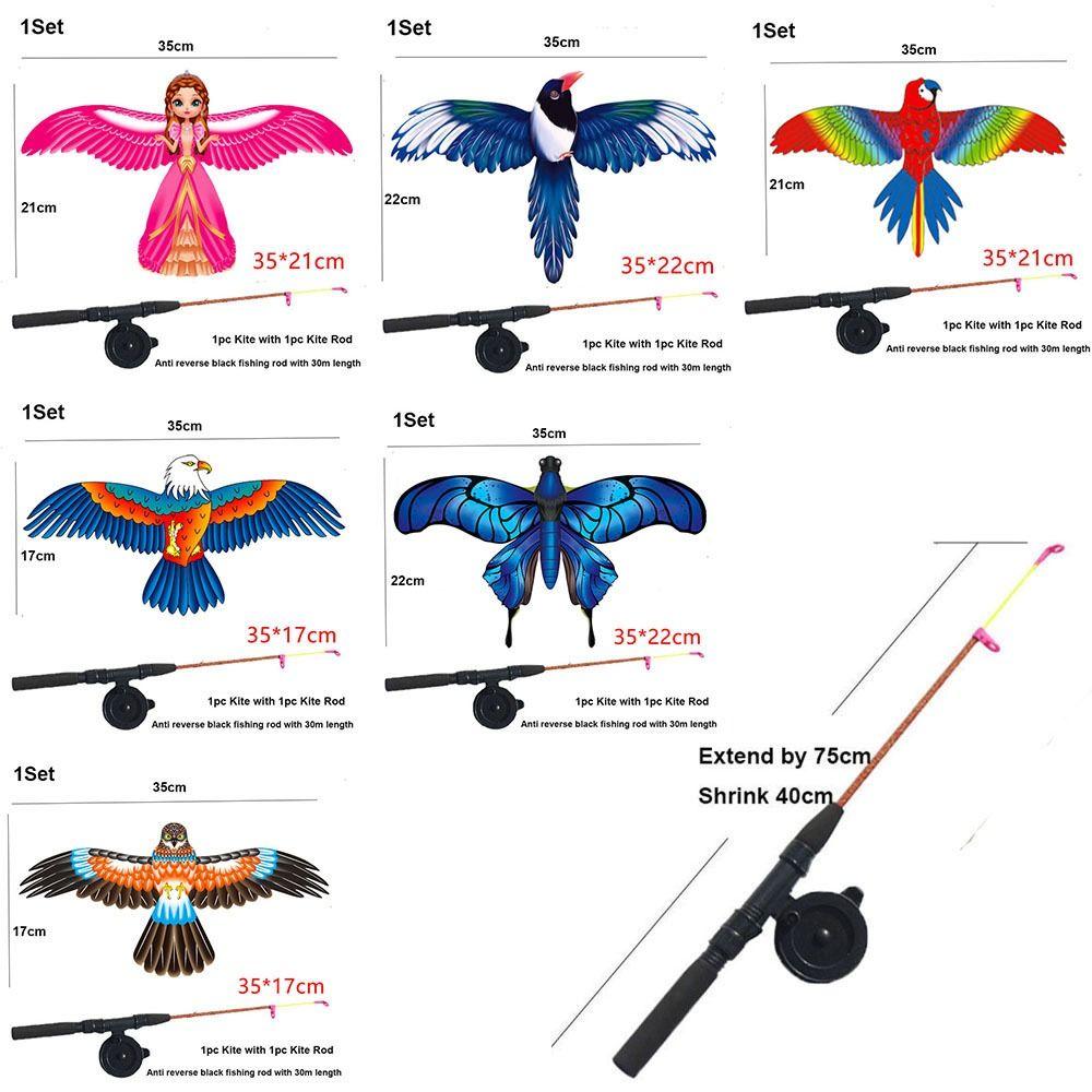 DIY Toy Large Eagle Kites with 30 Meter Kite Line Flying Bird Kites Garden Outdoor Sports