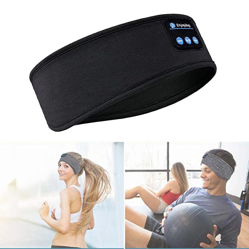 Bluetooth Kopfhörer Sport Schlaf Stirnband Elastische Kabellose Kopfhörer Bluetooth Headset Stirnband Musik Augenmaske