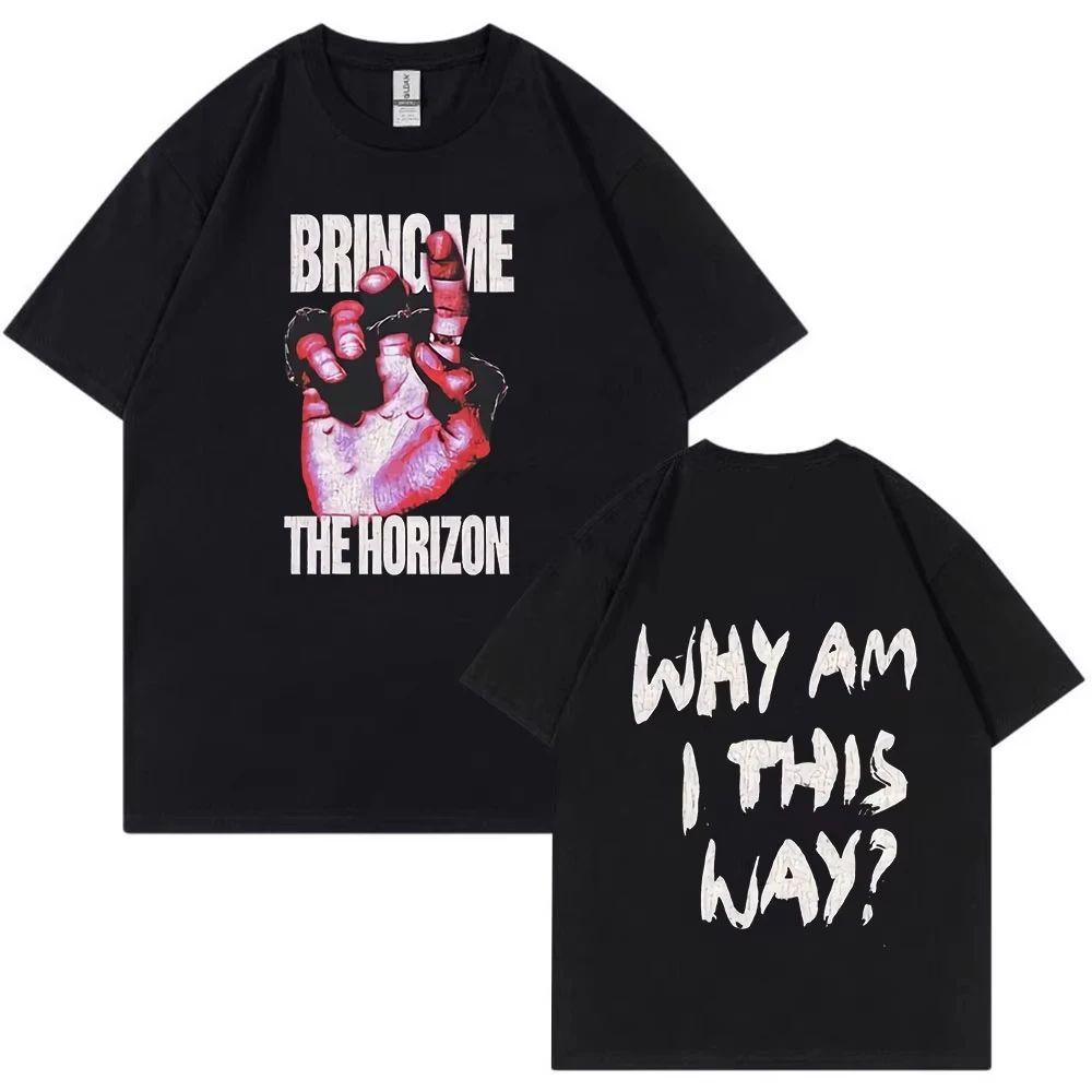 

Y2k Hiphop Tshirt BMTH BringMe The Horizon Band Tops Oversized Vintage T Shirt High Quality Print Cotton Short Sleeve Unisex S