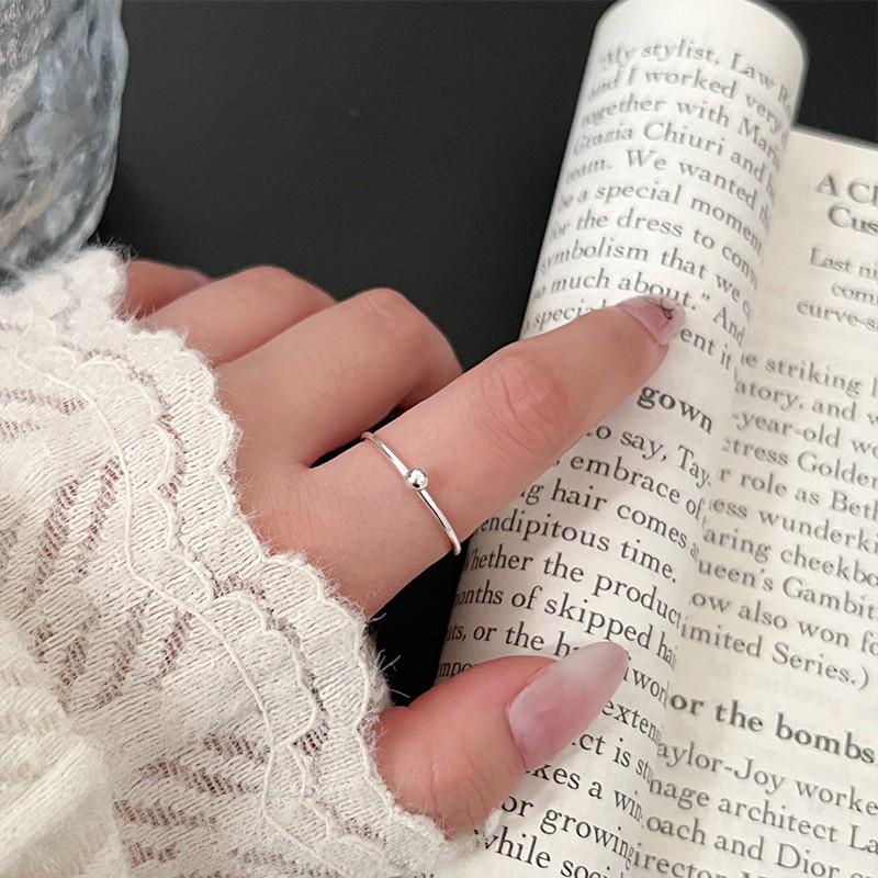Korean Style Irregular 925 Sterling Silver Women's Versatile Ring, Non-Fading Niche Ins Design