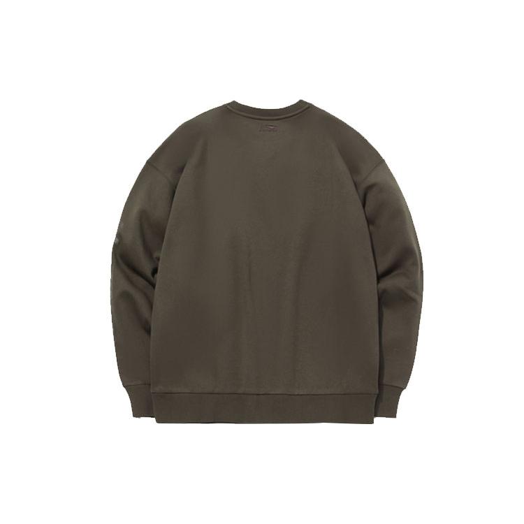 Li Ning Sports Fashion Collection Sweatshirts Men's Sparrow Umber Crew Neck Moderate Regular AWDQ801-7
