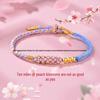 Shuibei 999 Reingold Ping'an Schnalle Armband mit goldenen Glücksperlen - Geflochtenes Handseil Valentinstag Qixi Geschenk
