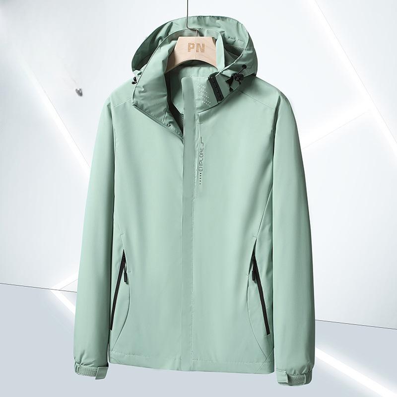 Kurtka dla par na wiosnę i jesień, cienka, górska, outdoorowa, sportowa, wiatrówka, męska, z kapturem
