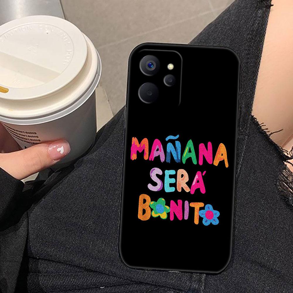 Étui de téléphone Sera B-Bonito Manana K-Karol G Pour Realme C75 C71 C65 C63 C55 C53 C35 C33 C30 C21 7 6 5 GT NEO 2 NARZO 50 X50 Étui