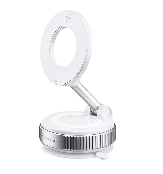 Trong Magnetic Phone Holder Foldable Design 360° Adjustable Vacuum Car Mount For Cell Phone For Iphone Live Streaming