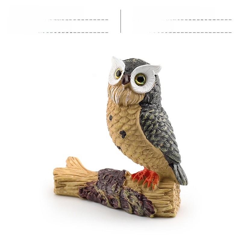 Cartoon Style Resin Owl Animal Figurine Gift For Bird Lovers And Collectors