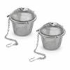 2Pcs Stainless Steel Mesh Tea Strainer 6.5cm Spice Infuser Filter Loose Tea Diffuser  For Loose Tea