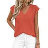 Women's Summer Fashionable Color V Neck Sleeveless Casual Thick Needle Sweater Vest Top