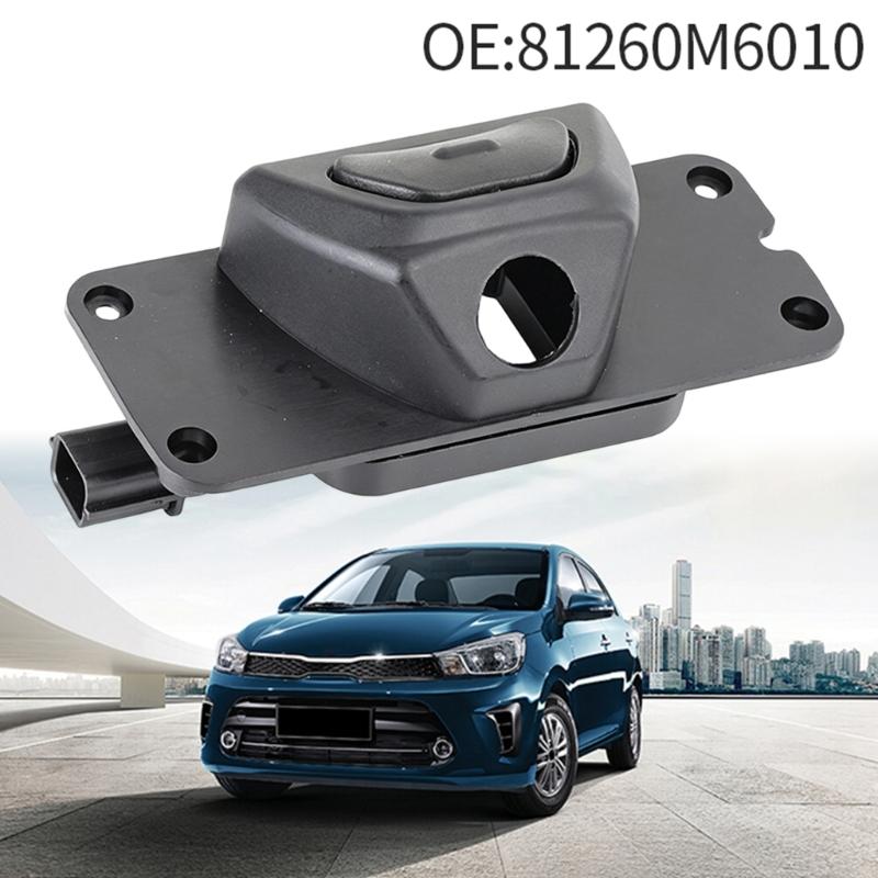 Liftgate Opener Button Assembly for Rear Trunk Access Repair, Featuring Mounting Bracket Layout and Wiring Socket Structure for Service