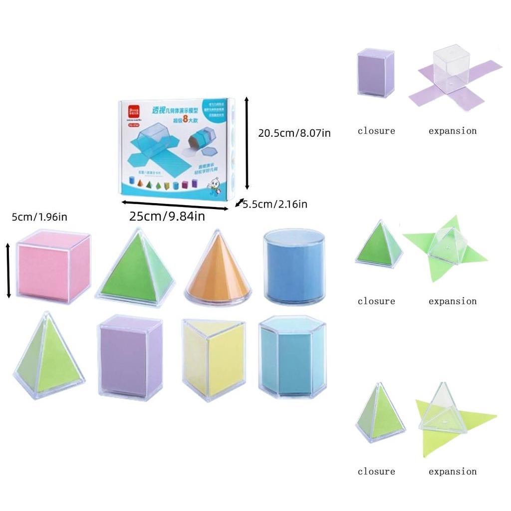 3d Geometry Math Model Kit For Middle School Cube And Rectangular Prism Unfolded Diagrams