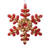 Glitter Sequined Christmas Ornament Red Snowflake/Butterfly/Star/Reindeer/Ballerina Hanging Decoration for Xmas Tree Doors Walls Holiday Home Decor