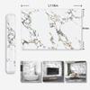 Adrmpest Marble Remake Wallpaper and Glossy Wall Stylish Ivory Marble Sheet for Furniture and Easy for 40cm Wide x 300cm Long Sticker, Thick,
