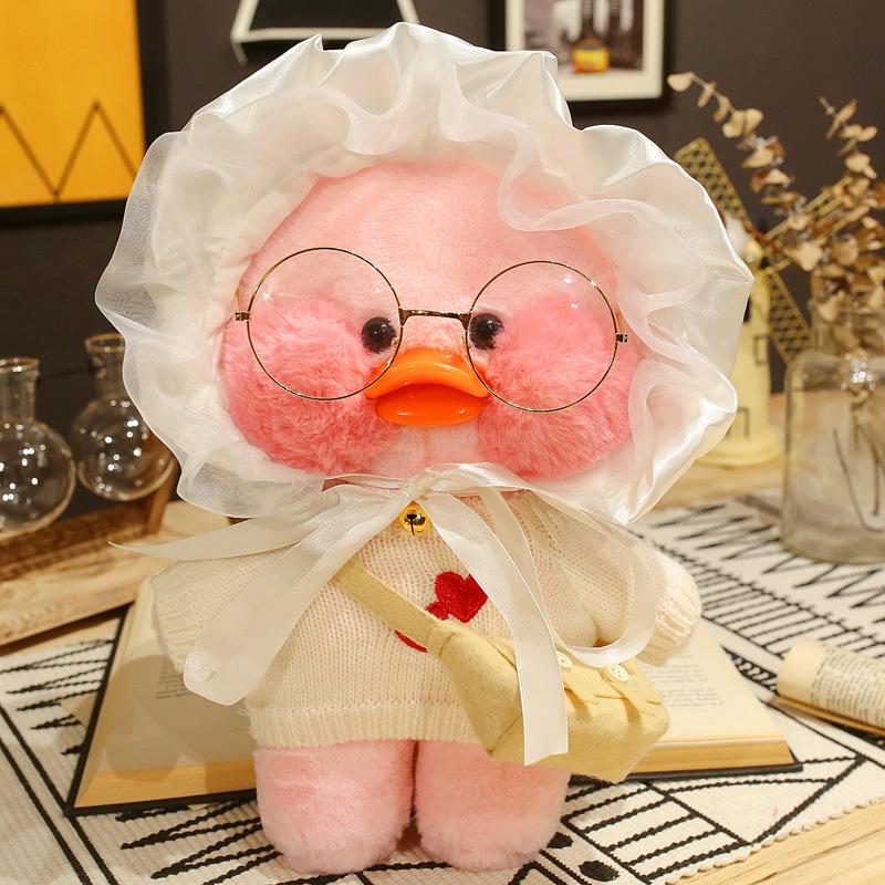 30cm Cute Lalafanfan Stuffed Soft Doll Plush Toy Kawaii Aminal Toys Girl Dressing Wearing Clothes Birthday Gifts