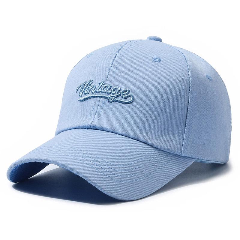 Vintage Embroidery Letter Baseball Cap Outdoor Breathable Peaked Caps Gifts