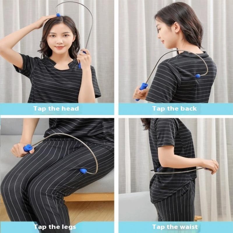 1Pcs Trigger Point Massage Tool, Shoulder Neck Back Leg Handheld Self Massager, Manual Massage Cane, Hook, Muscle Knot Remover