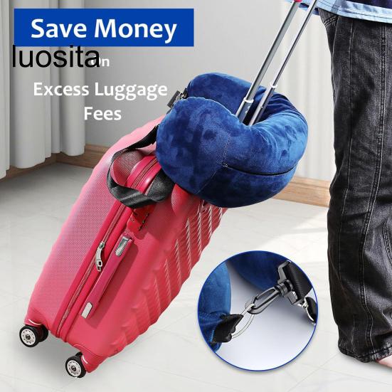 Neck Pillow, Space-saving Refillable Travel Pillow, Adjustable Comfortable Neck Support Pillow for Outdoor