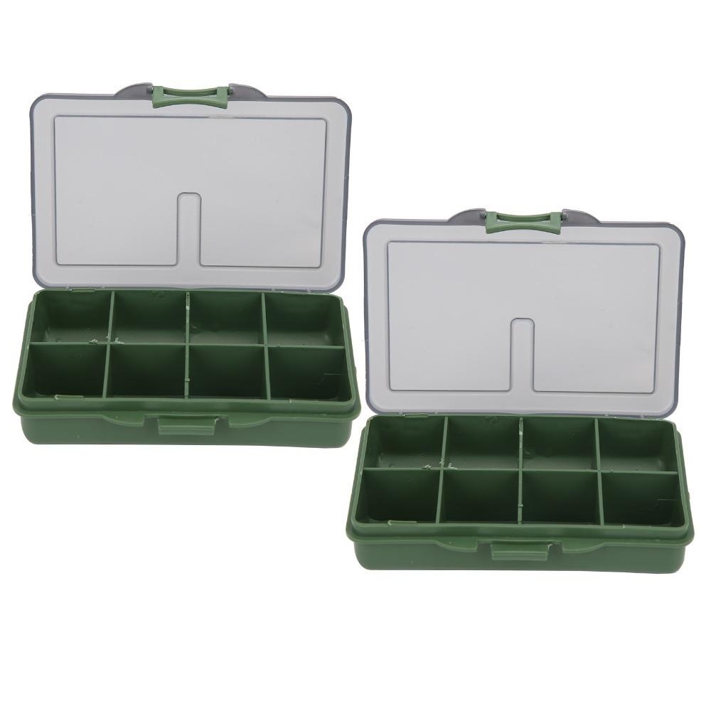 2PCS PP Fishing Tackle Box Mini Fishing Lure Box Durable Bait Storage Box  Carp Fishing