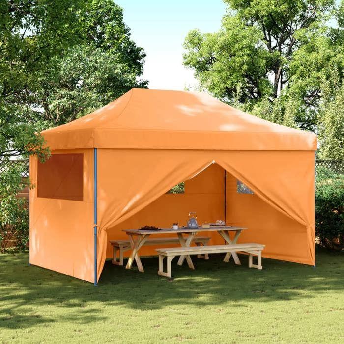 VidaXL Tente de réception pliable escamotable avec 4 parois latérales, tente, tente à auvent, auvent de gazebo, tente 4004977