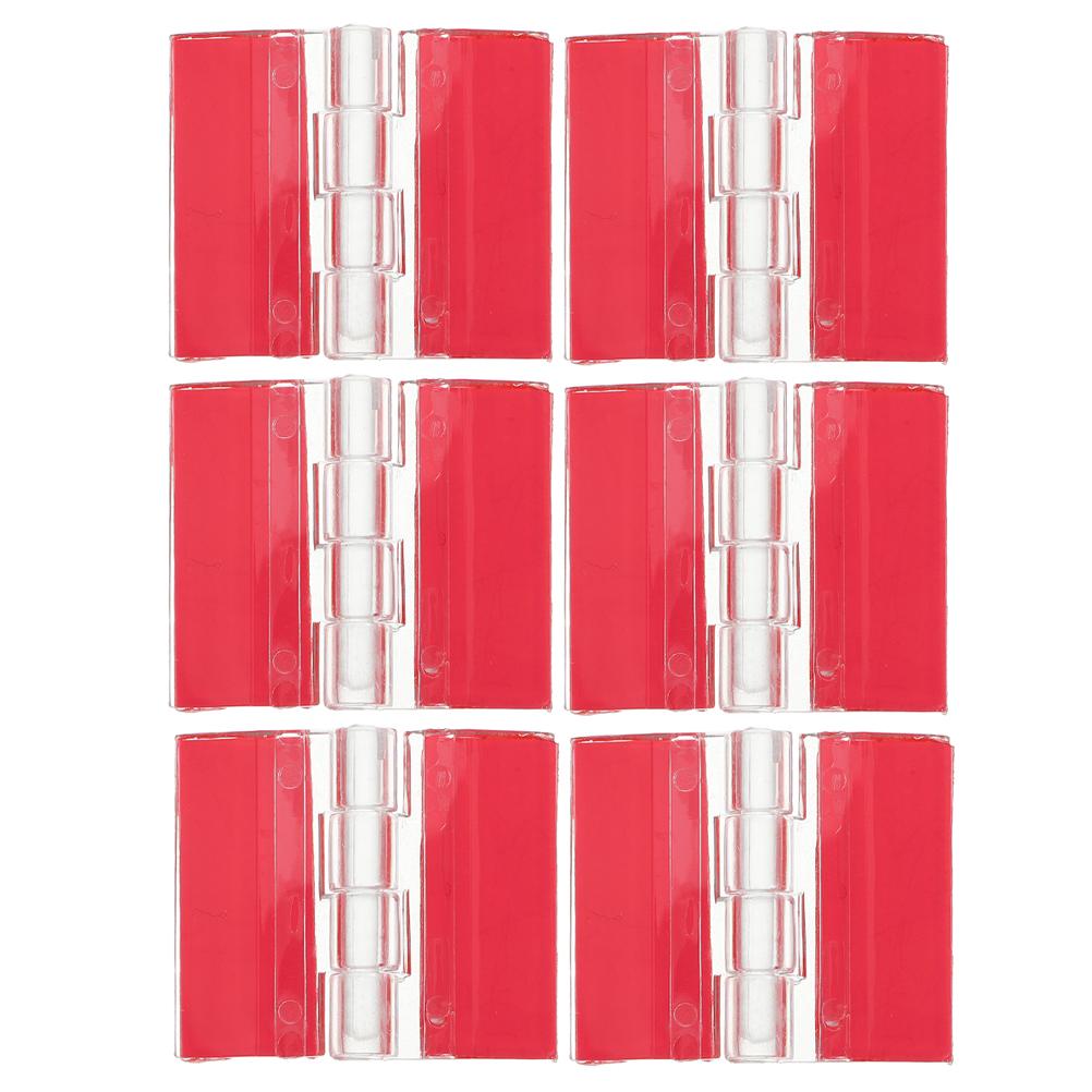 6Pcs Clear Acrylic Hinges 35x25mm Self-Adhesive Transparent for Small Crafts Cabinets Wooden Boxes Strong Adhesive Portable