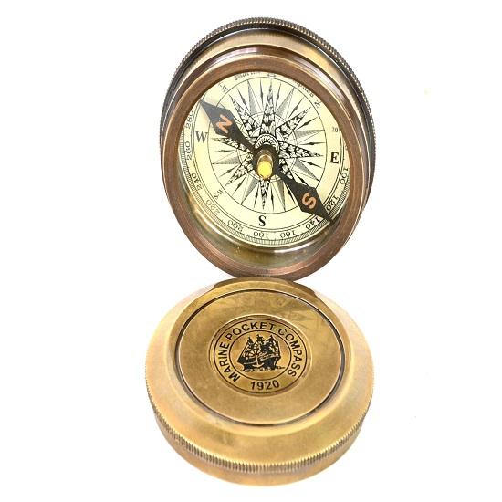 5.08 Cm Compass Replica Brass Pocket Transit Compass  Robert Frost Poem