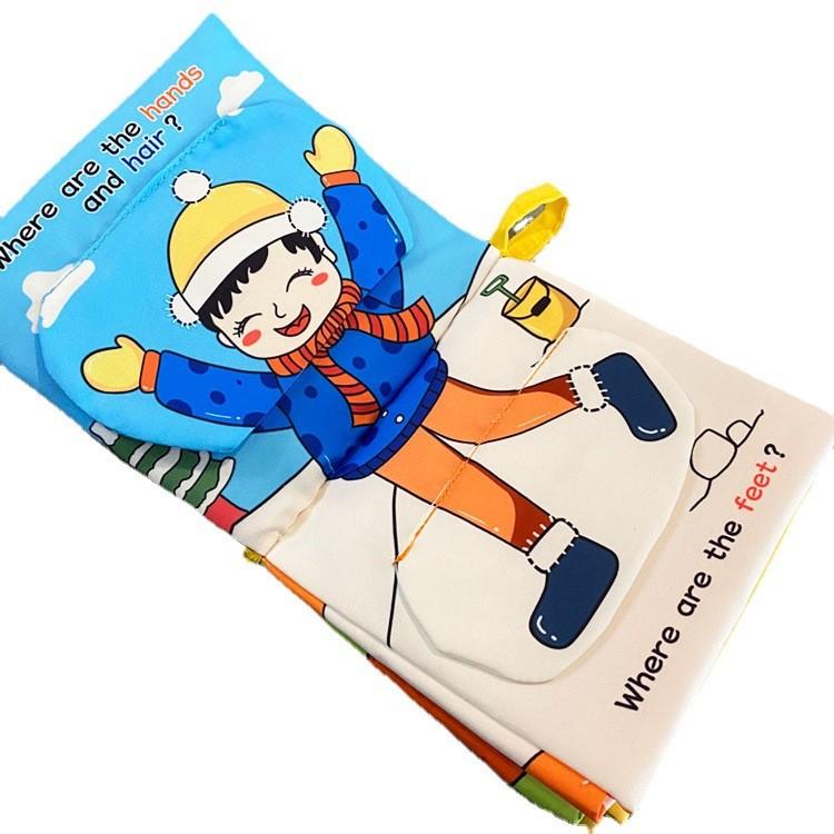 Baby Sensory Cloth Book With Tactile Pages For Early Learning And Parent Interaction