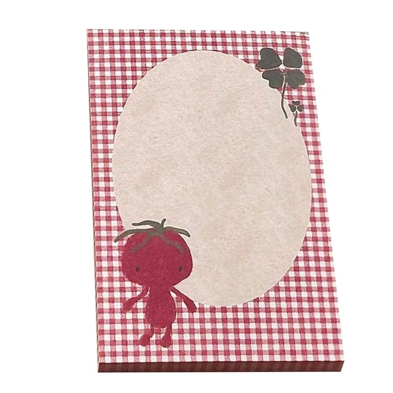 Cute Fruit Pattern Theme Design Reusable Stick Note Selves Adhesive Write Pad Removable for Journaling Office School