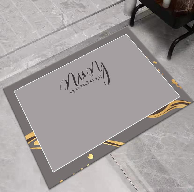 

Настраиваемые коврики из хрустального бархата, нескользящие коврики для ванной, простые в уходе, впитывающие вещества для ванной и быстросохнущие коврики 40*60cm