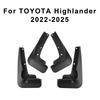 4pcs Car Mud Flaps Fender for TOYOTA Highlander -2025 Automotive Mudguards, Waterproof, Mud Splashing Prevent Accessories