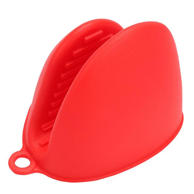 1PCS Silicone Heat-resistant Cooking Pot Holder Oven Baking Glove Pinch Grips Mitts Cooking Tool