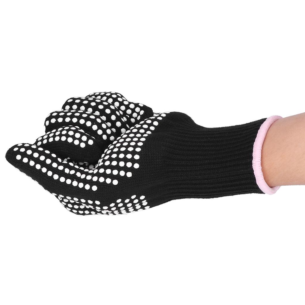4Pcs Heat Resistant Gloves High Temperature Resistant Anti Scalding Mitts with Silicone Bumps