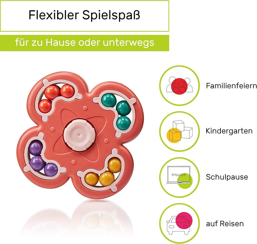 CUBIDI® Original Magic Bean - Flower, Pink, Exciting Puzzle Game for Children and Adults, Skill Game for Girls and Boys from 6 Years