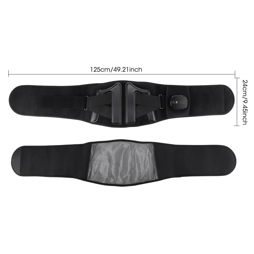 Heated Waist Massager Light Decompression Lumbar Support Belt Blood Circulation Disc Herniation Relief Electric Infrared Pads