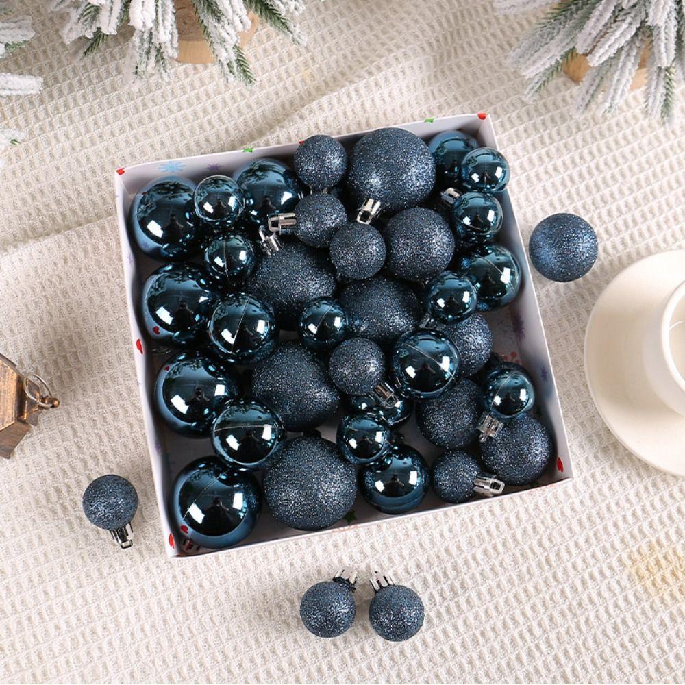 44pcs 3/4/5CM Christmas Ball Set Shatterproof Hanging Ornament  Home