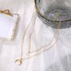 Einfache neue Mode natürliche mehrschichtige Mond Halskette Schlüsselbein Kette exquisite Halskette Schmuck Geschenk