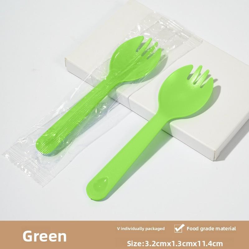 Disposable Plastic Ice Cream Spoons With Individually Packaged Modern Design For Dessert Service