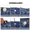 10-50 Pezzi Bottoni Staccabili per Jeans Vita Regolabile Fibbie Metalliche per Pantaloni Senza Cuciture Kit di Riparazione con Attrezzi