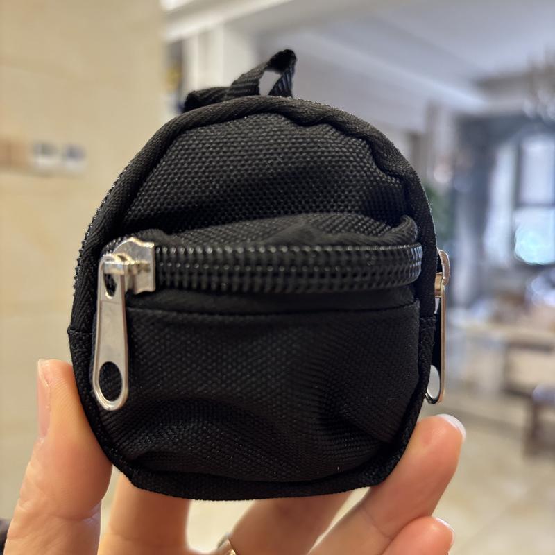 Doll Miniature Bag Toys For Bjd Dolls Zipper Backpack Cute Flower Schoolbag Dollhouse Decor Rucksack Dolls Clothes Accessories