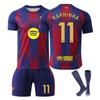 Kids Sports Gear Barcelona Raphinha Soccer Jersey Set YSHT 130-140 Cm Blue