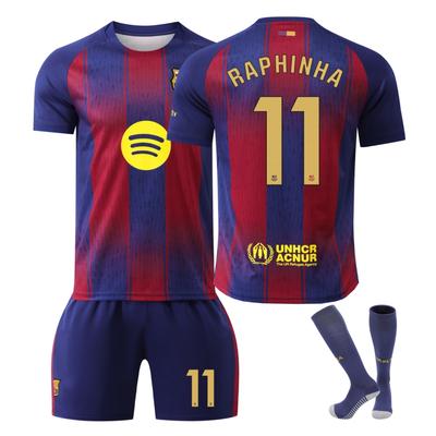 Kit Completo da Calcio Sportivo per Bambini Barcelona Raphinha YSHT 130-140 cm Blu