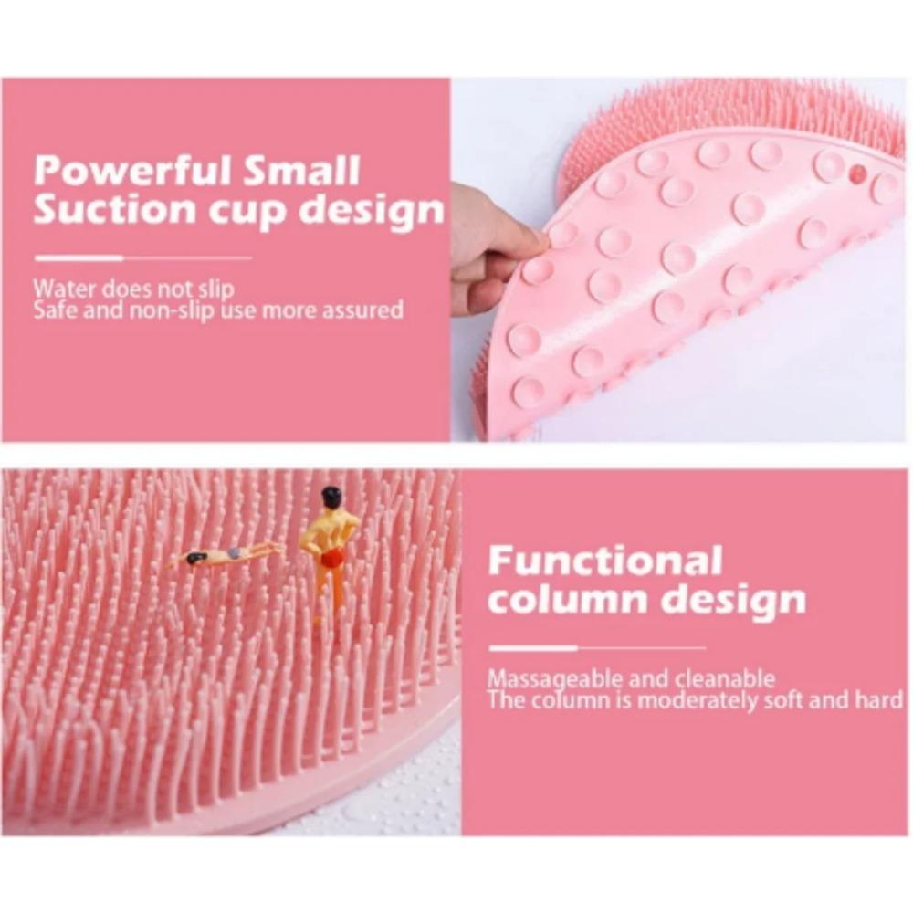 Lazy Shower Foot Wash Brush Rub Back Sucker Brush Foot Massage Pad Non-Slip Bath Pad Easy Clean Body Care Wash Mat Bathroom Tool