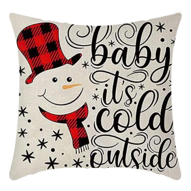 New Christmas Santa Claus Pillowcase Home Sofa Cushion Car Cushion Cartoon Christmas Pillowcase