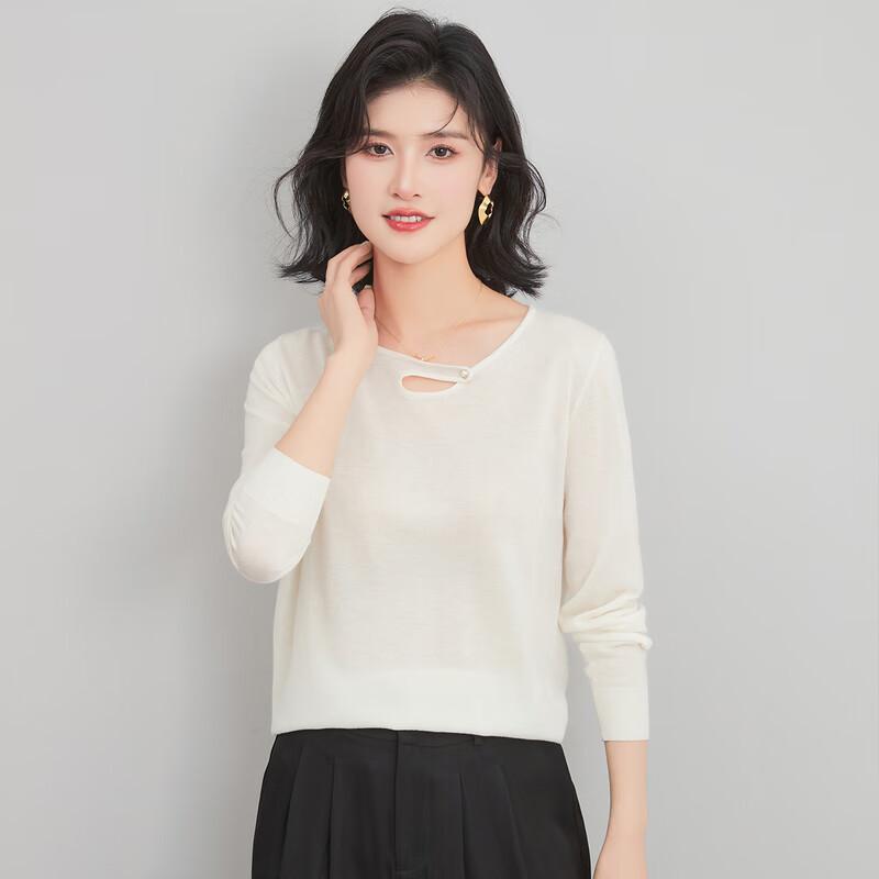 

Women s Premium Merino Wool Hollow Knit Sweater L