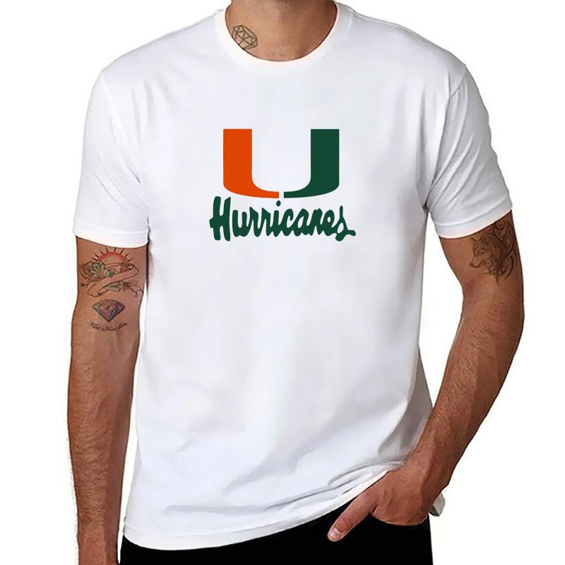 University Of Miami U Tshirt Summer Tops Shirts Graphic Tees Summer Clothes Tshirts For Unisex Cotton