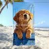 Smiling Puppy Beach Vacation Towel Patterned Sunscreen And Windproof Suitable For Swimming Pool Camping Travel