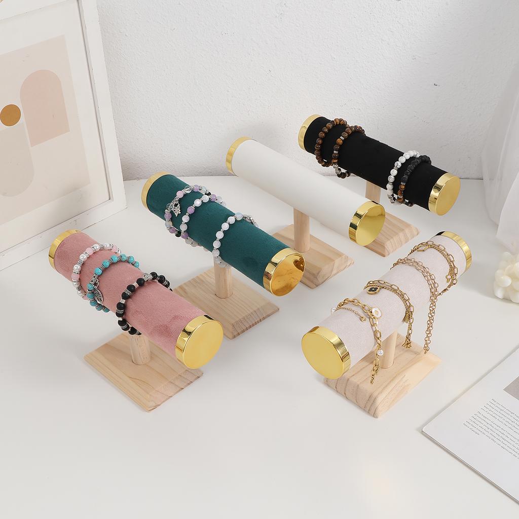 Stojan na náramky na šperky Vertikální T-tyč Věžový organizér na gumičky do vlasů Domácí organizace Scrunchies Stolní vitrína