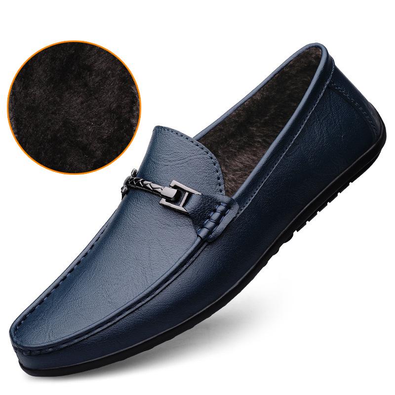

Men s Genuine Leather Slip-On Driving Shoes - Soft Sole, High-End Feel, Large Size 37